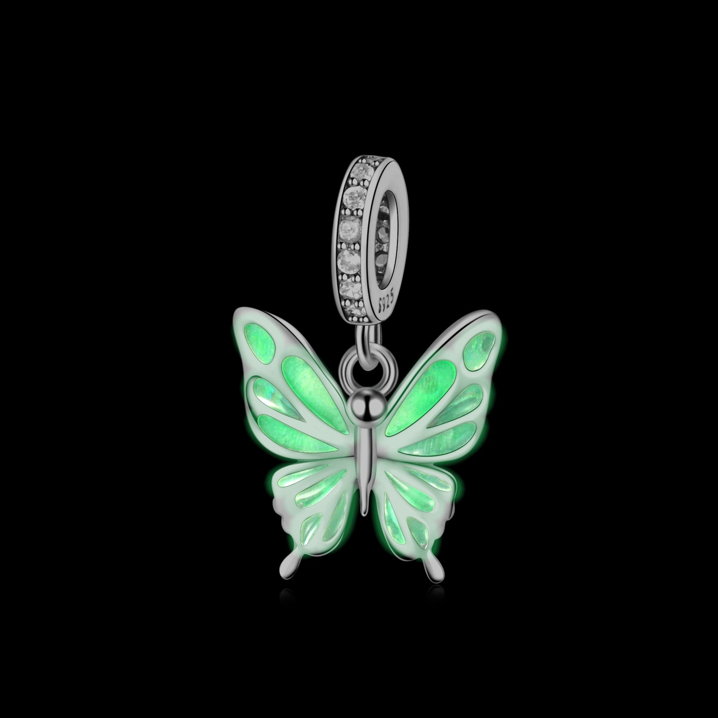 Green Glow-in-the-dark Butterfly Charm