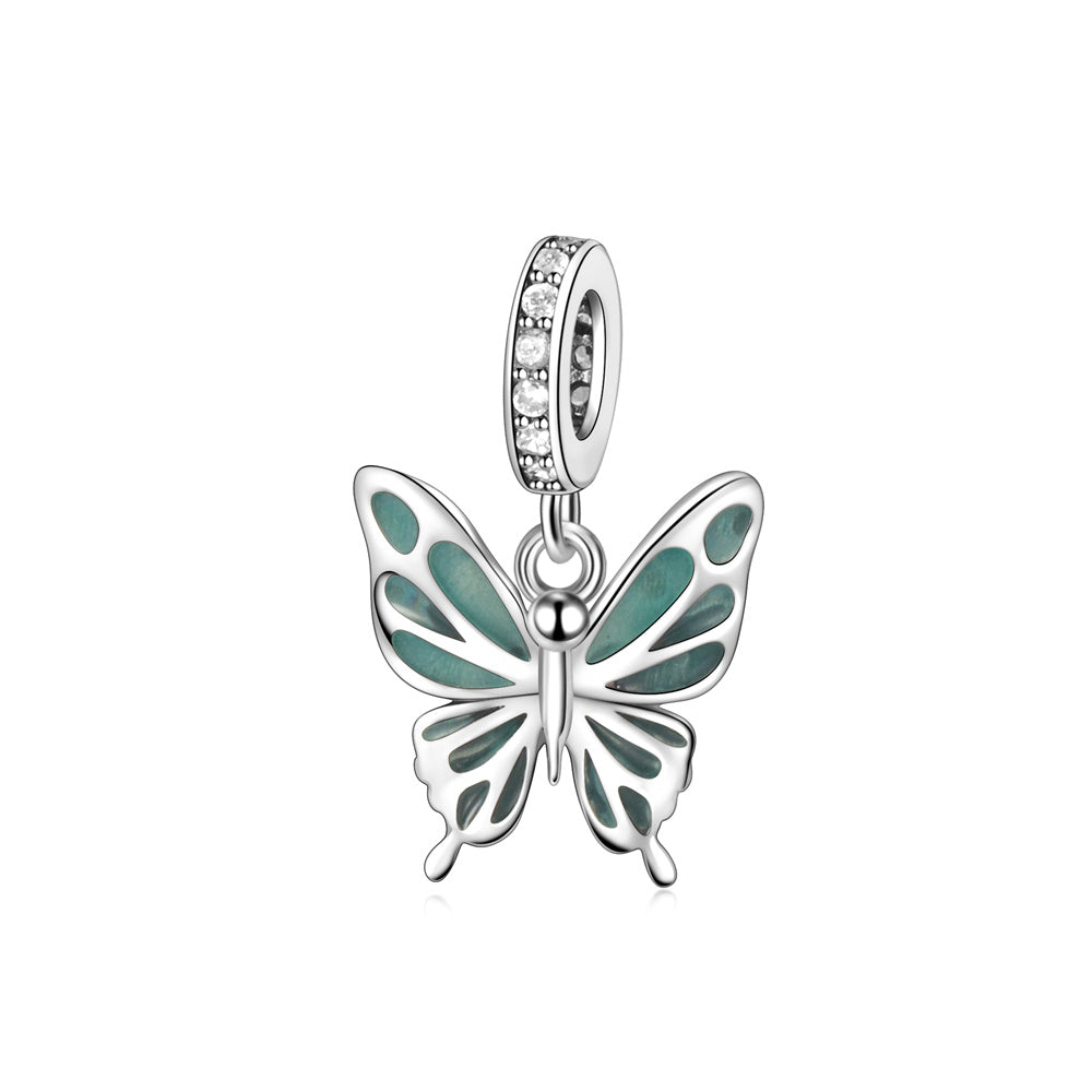 Green Luminous Butterfly Charm