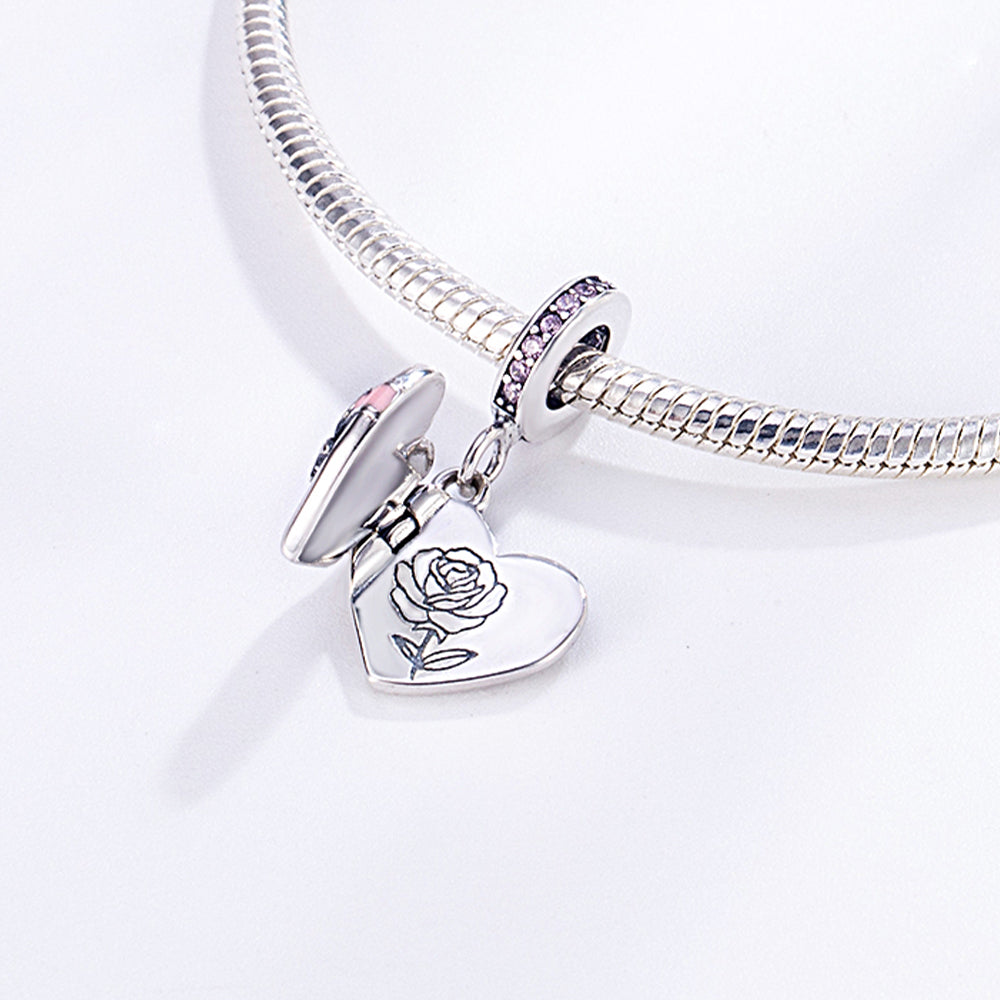 Openable Heart-Shaped Gift Box Charm
