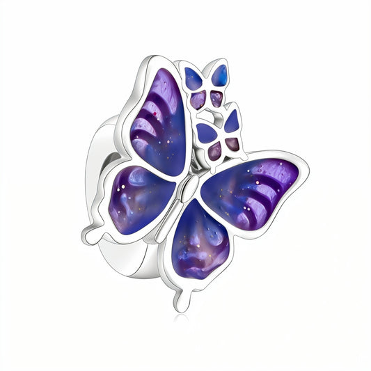 Dark Purple Butterfly Charm