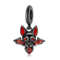 Cartoon Black and Red Bat Charm