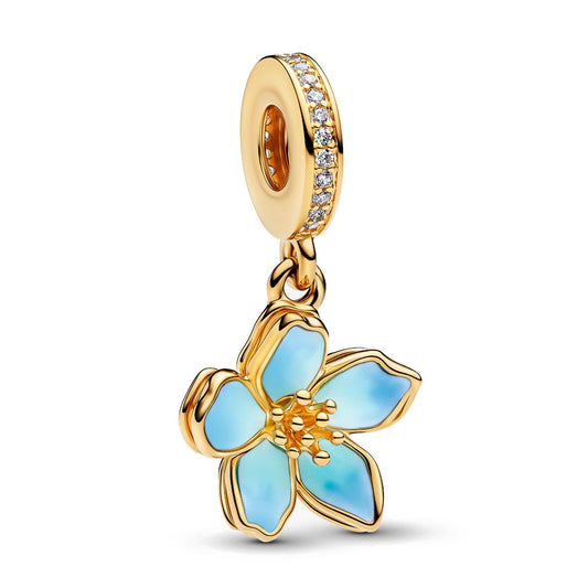 Blue Plant Petal Charm