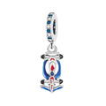 Blue Formula One Racing Car Charm