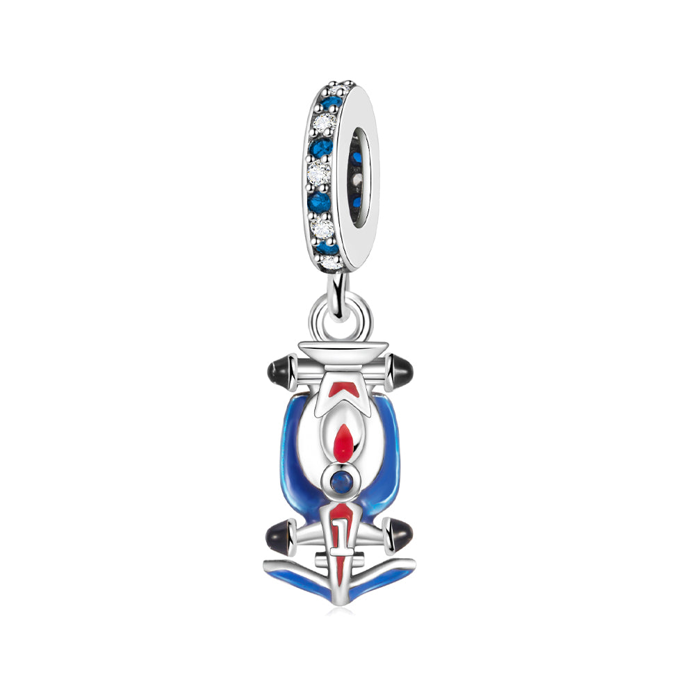 Blue Formula One Racing Car Charm