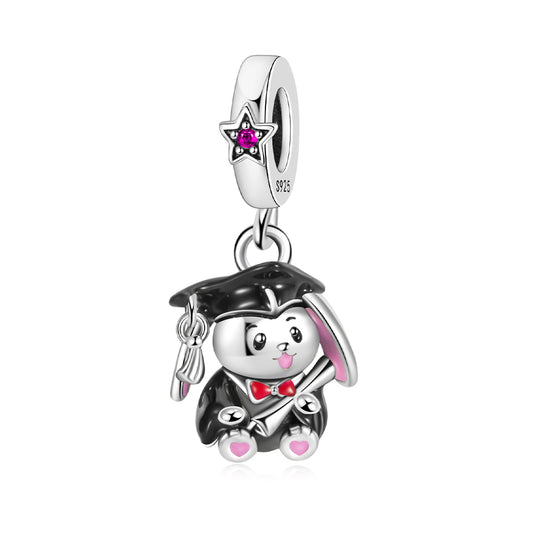 Outstanding Graduate Rabbit Charm