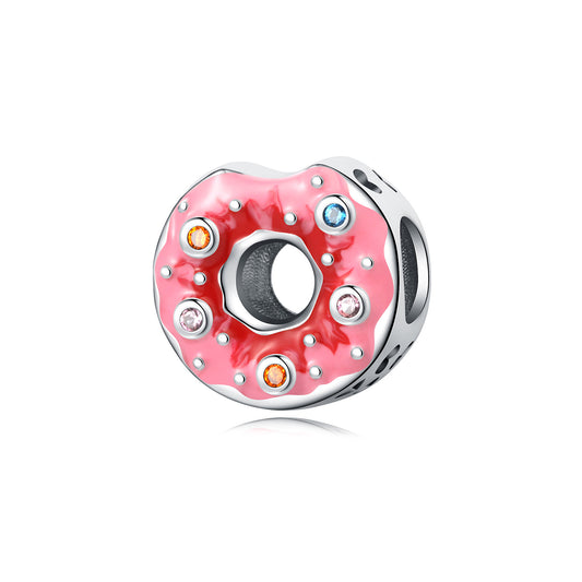 Pink Epoxy Donut Charm