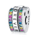 Forever Love Color Zirconium Positioning Charm