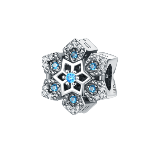 Blue Snowflake Charm