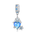 Blue Love Snowflake Castle Charm