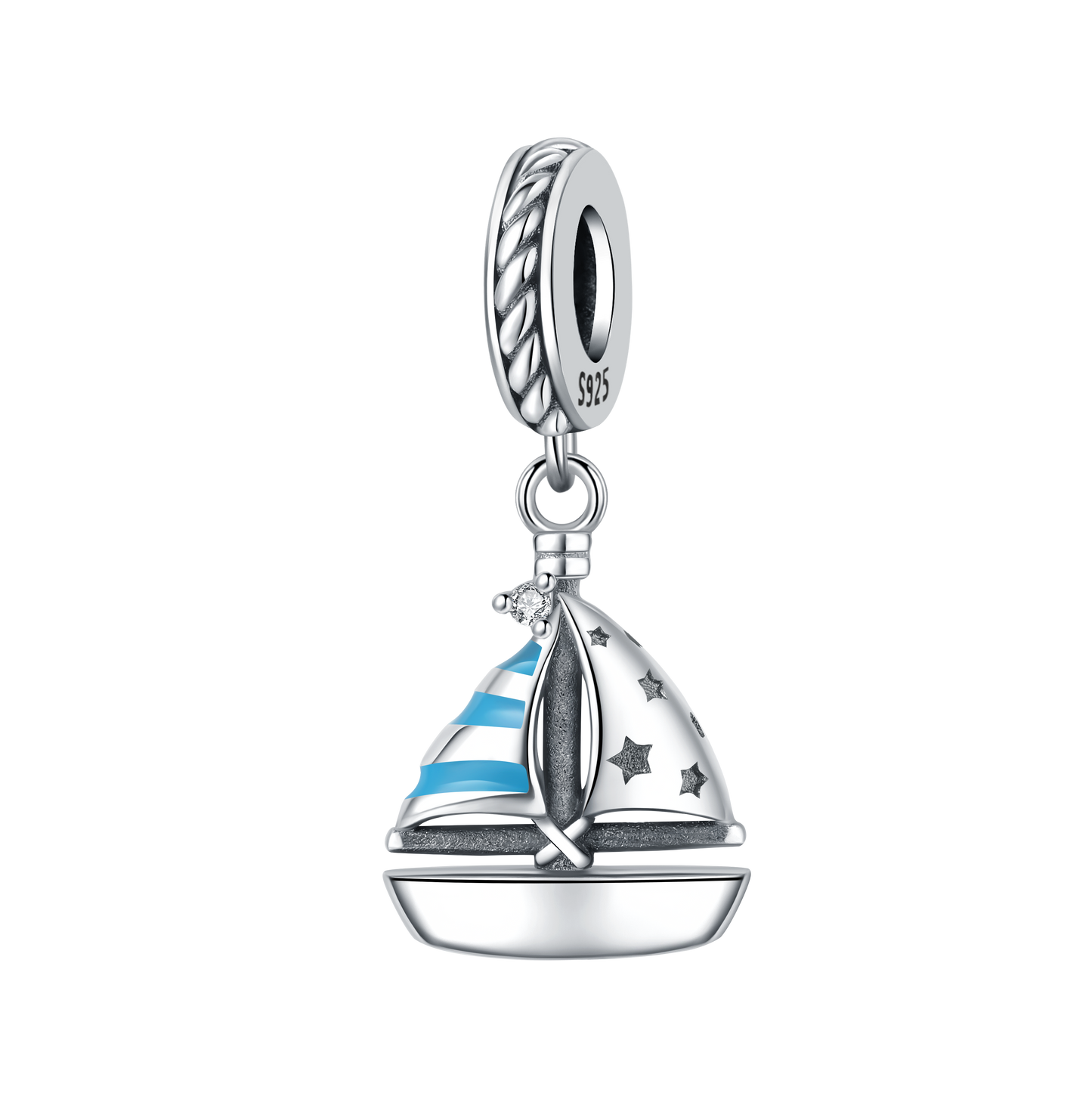 Blue Sailboat Charm