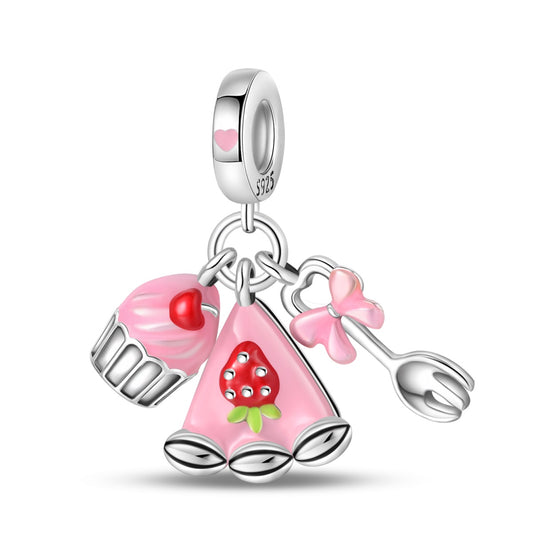 Afternoon Tea-Strawberry Cake Charm