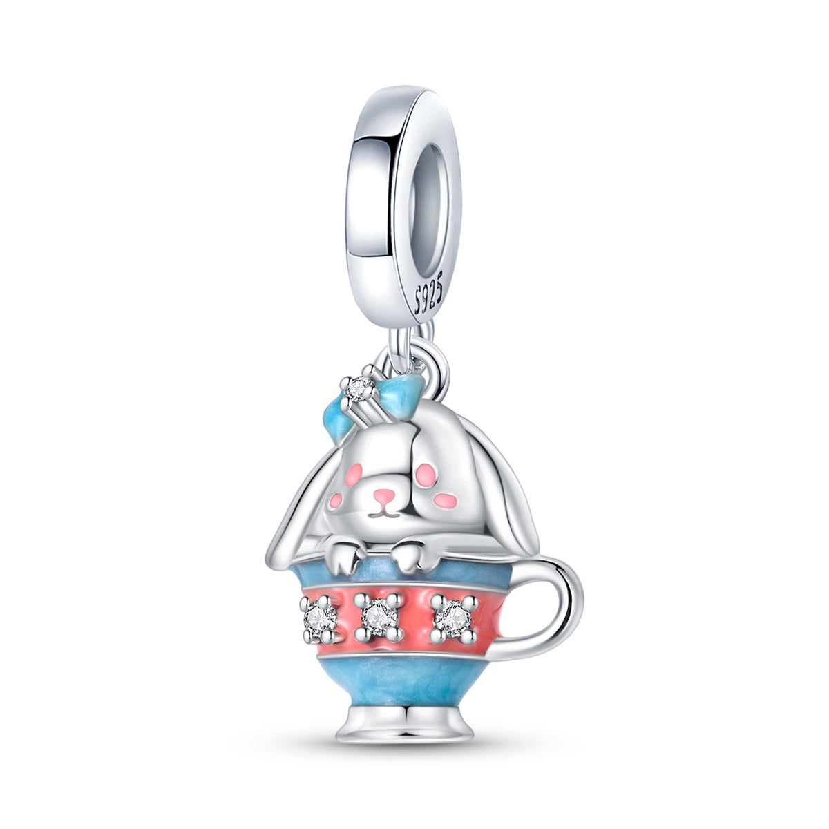 Creative Animal-Teacup Cat Charm