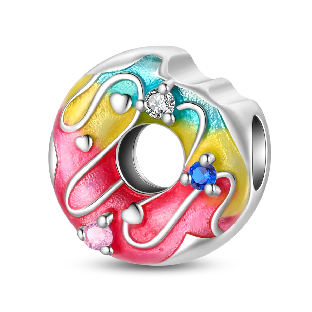 Romantic Sweet Series-Rainbow Donut Charm