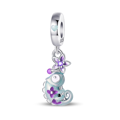 Glowing Color 2-flower Chameleon Charm