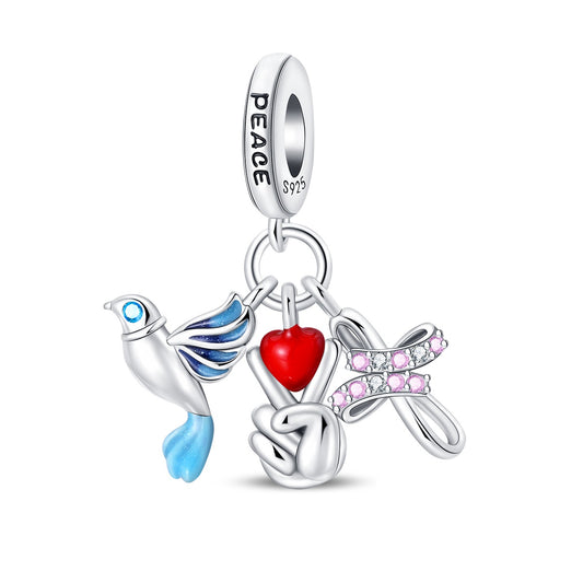 Bless Love and Peace Charm