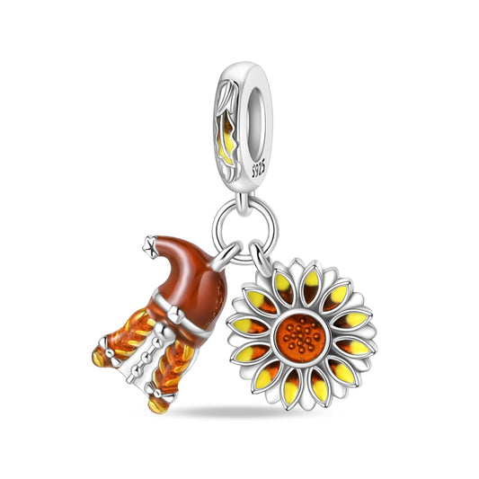 Autumn Harvest Sunflower Charm