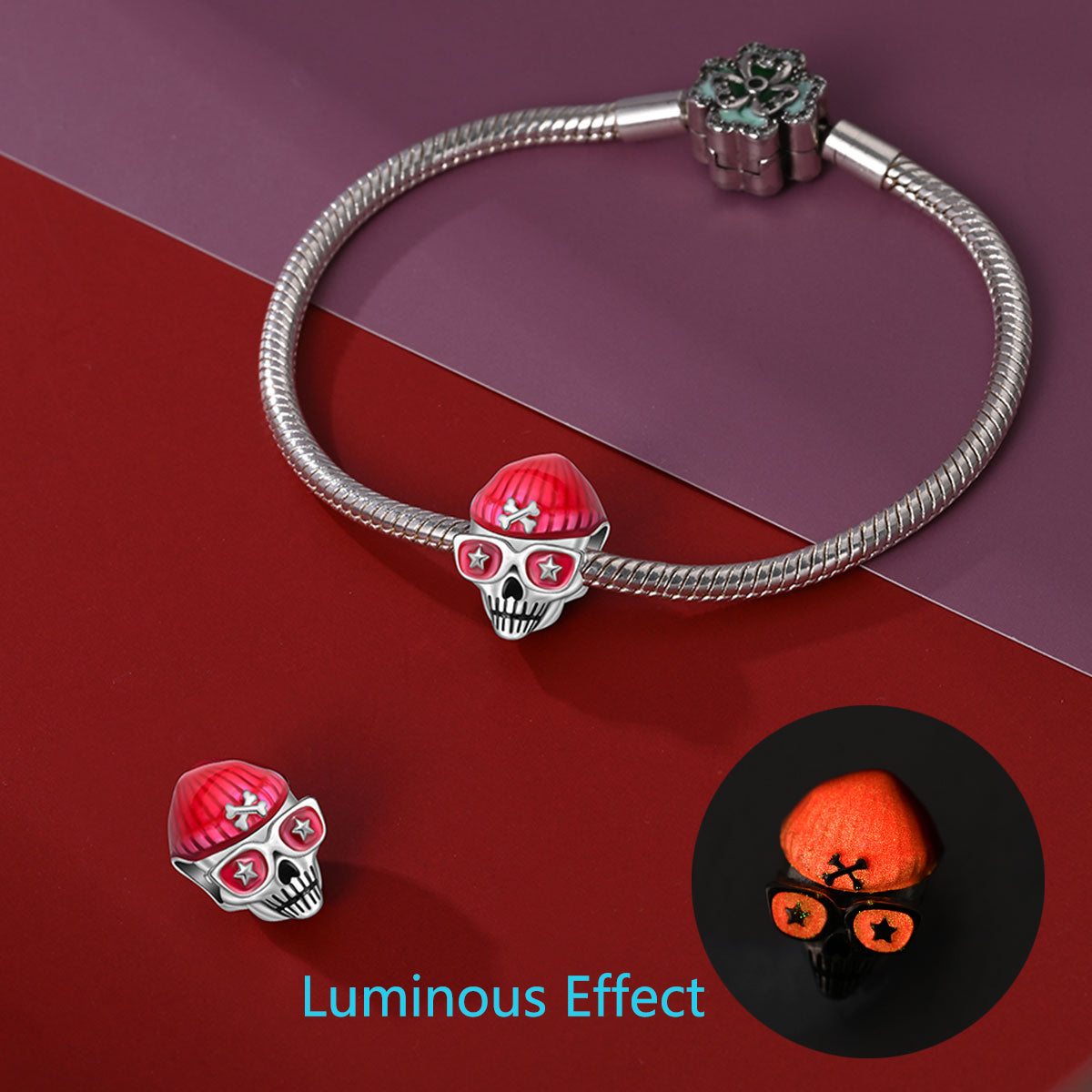 Luminous Tough Guy Skull Beads