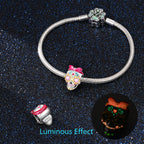 Luminous Pink Skull Beads