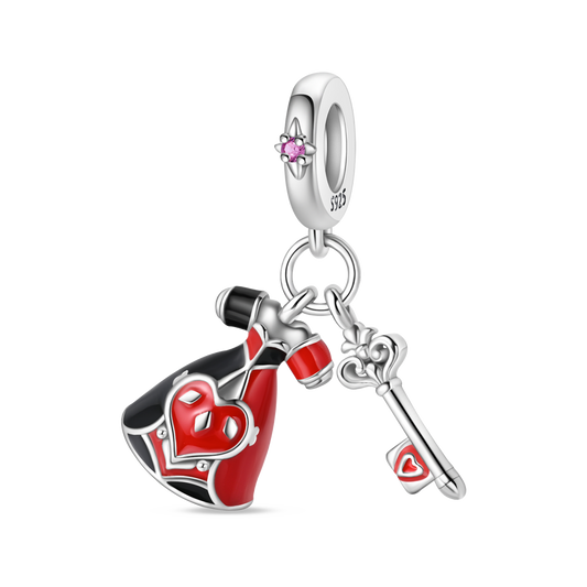 The Red Queen's Magic Key Charm