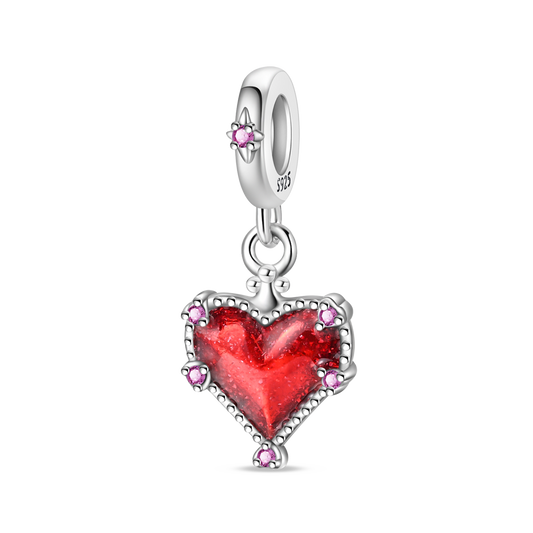 Sweet and Cool Red Heart Charm