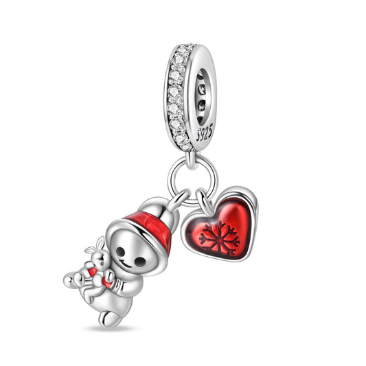 Christmas Snowman Two-piece Charm