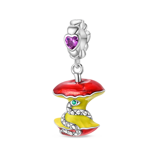 Snake and Apple Core Charm