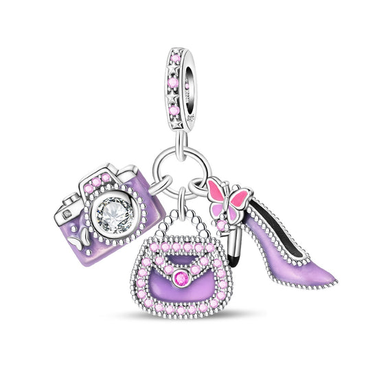 Purple Bag Three-piece Charm