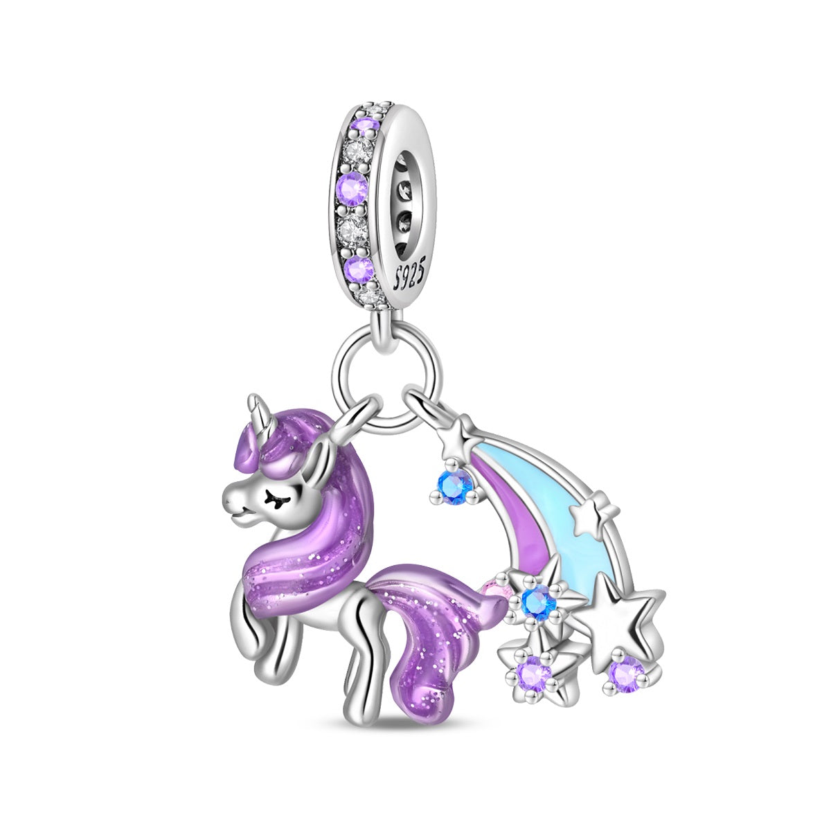 Fantasy Rainbow Unicorn Charm