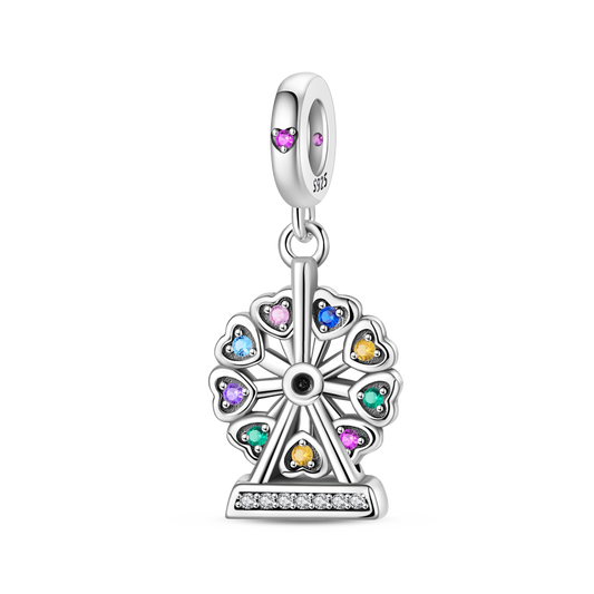 Colored Zirconium Ferris Wheel Charm