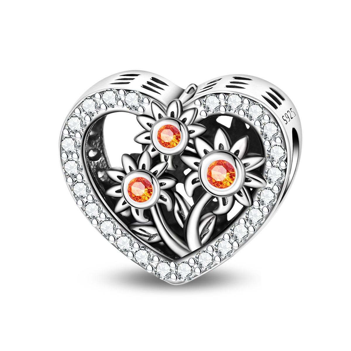 Heart-Shaped Sun Charm