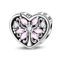 Heart-Shaped Pink Tree of Life Charm