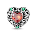 Maple Leaf Heart Charm