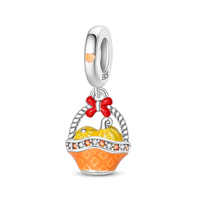 Pumpkin Flower Basket Charm