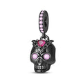 Bat Black Skull Charm