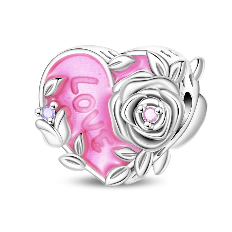 Luminous Love Rose Charm