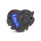 Luminous Love Rose Charm
