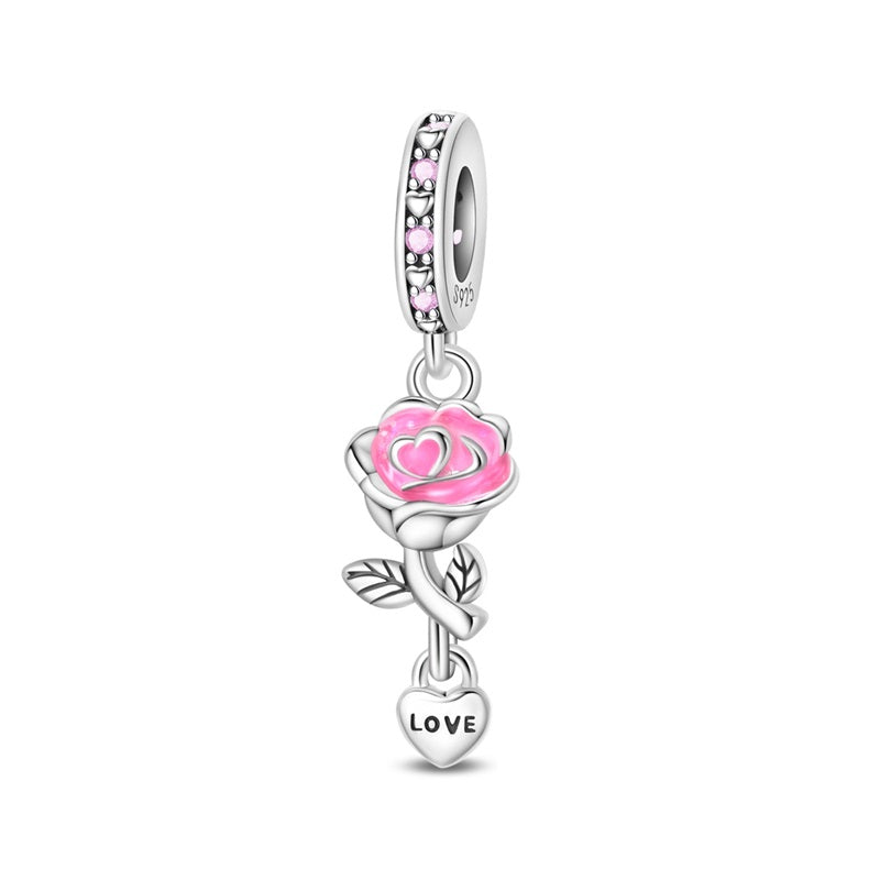 Luminous Rose Charm
