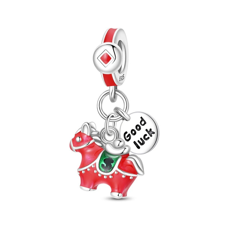Chinese New Year Lucky Red Horse Charm