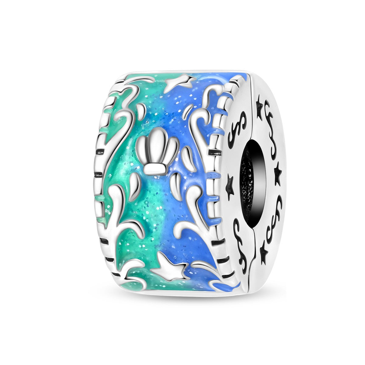 Luminous Waves of Pearls Charm