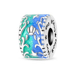 Luminous Waves of Pearls Charm