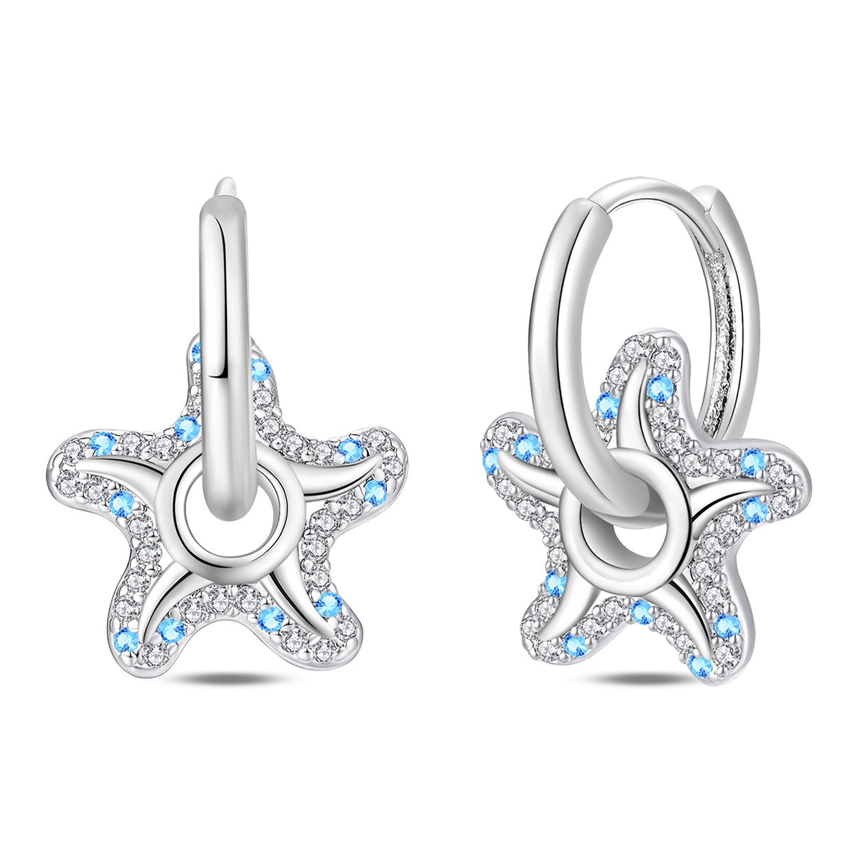Luxurious and Sparkling Starfish Earrings