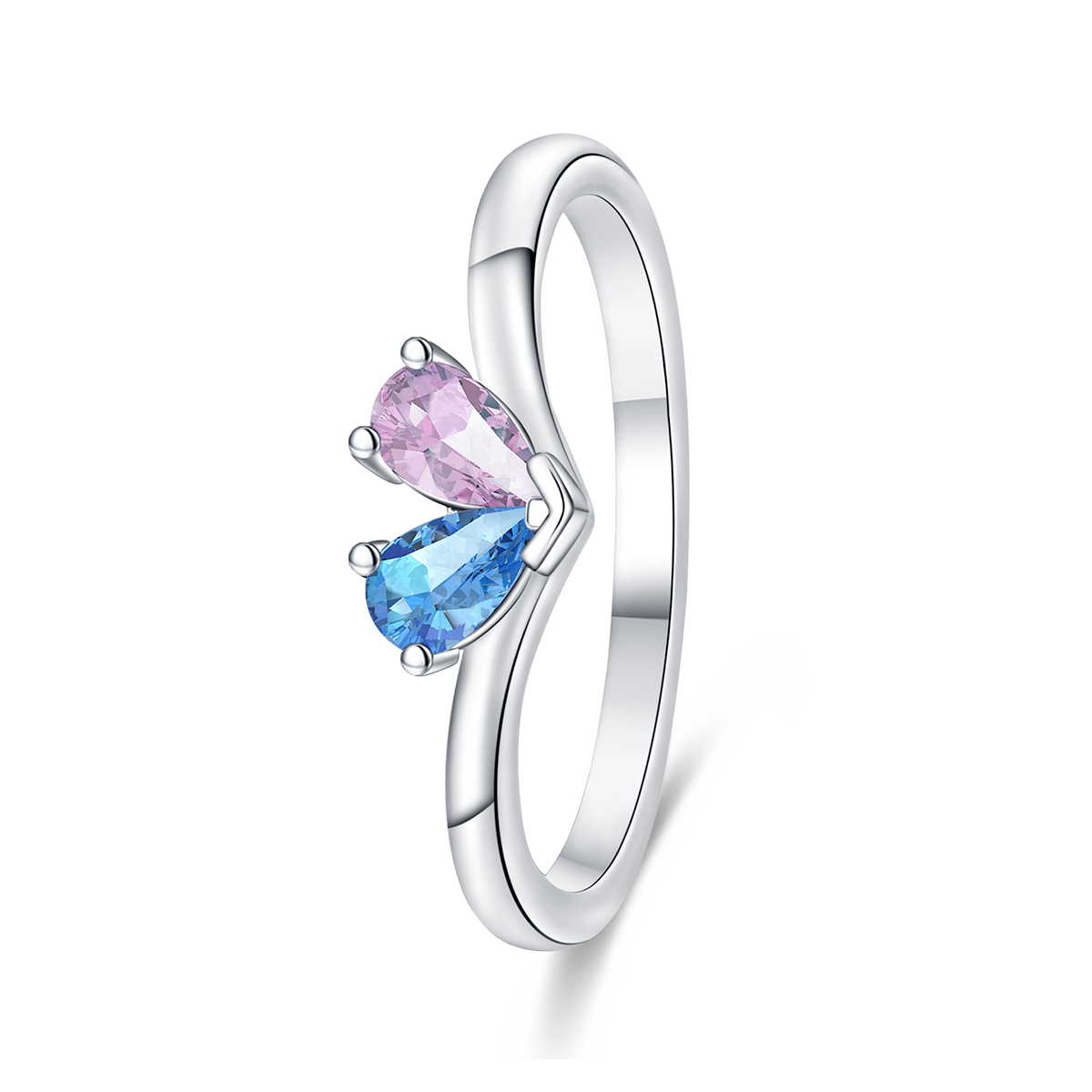 Two-Tone Heart Ring