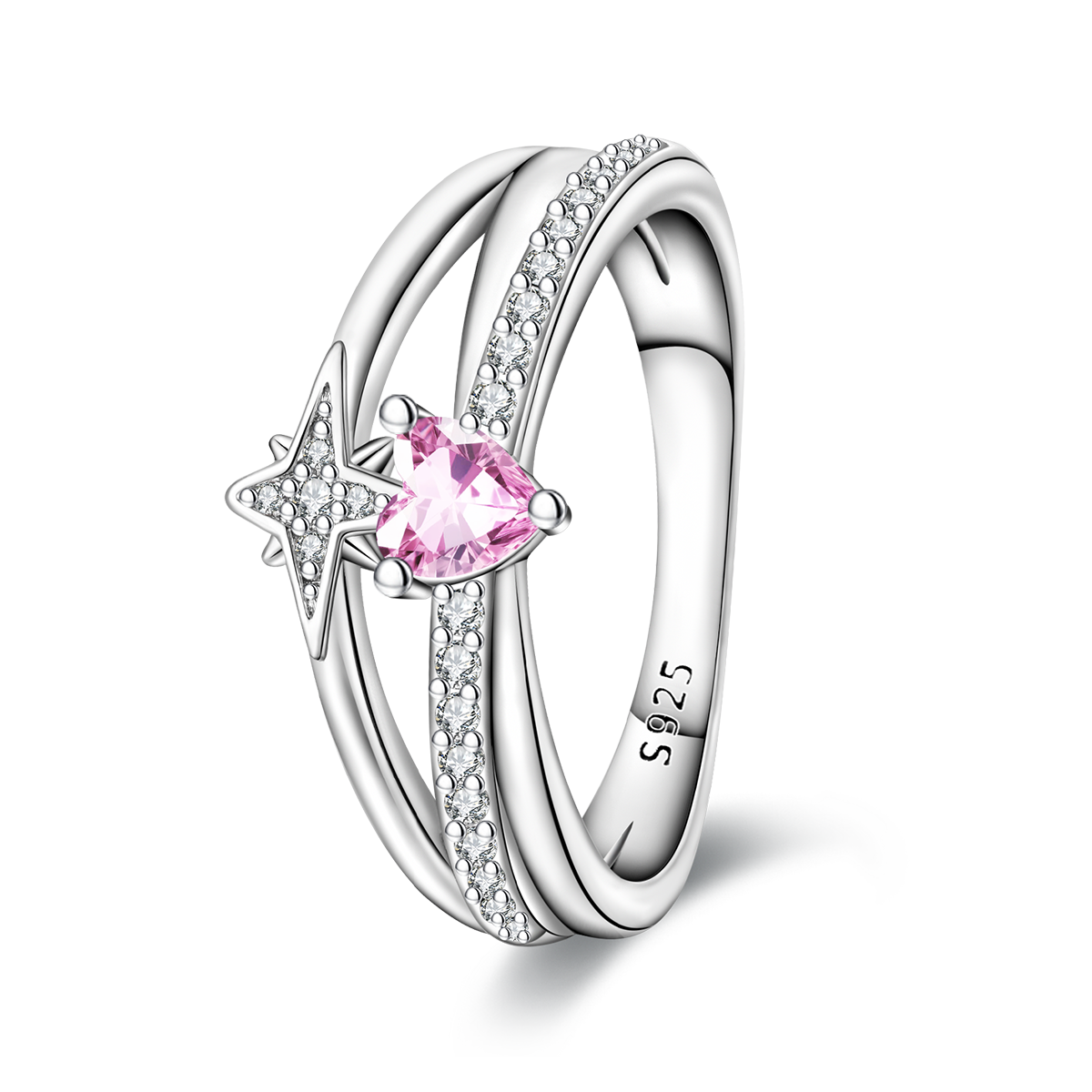 Starlight Pink Sparkling Ring