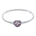 Heart Pulse Charm Bracelet