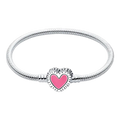 Pink Heart Charm Bracelet