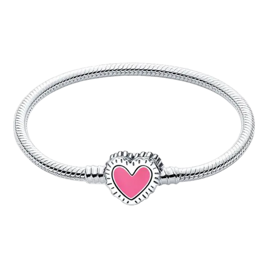 Pink Heart Charm Bracelet