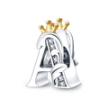 Personal Letter Crown Charm