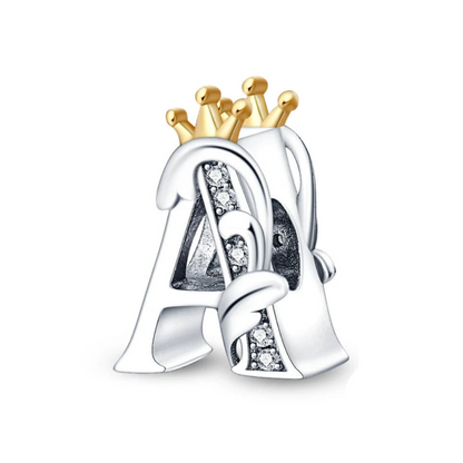 Personal Letter Crown Charm