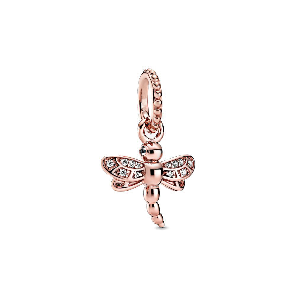 Rose Gold Dragonfly Charm