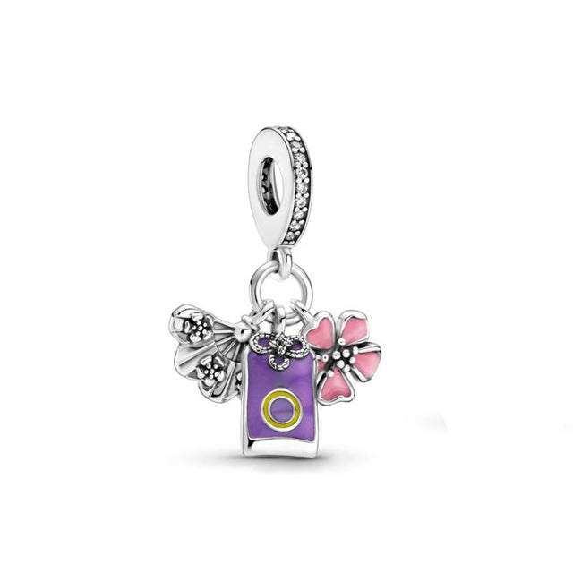 Pink Flower Shoot Charm